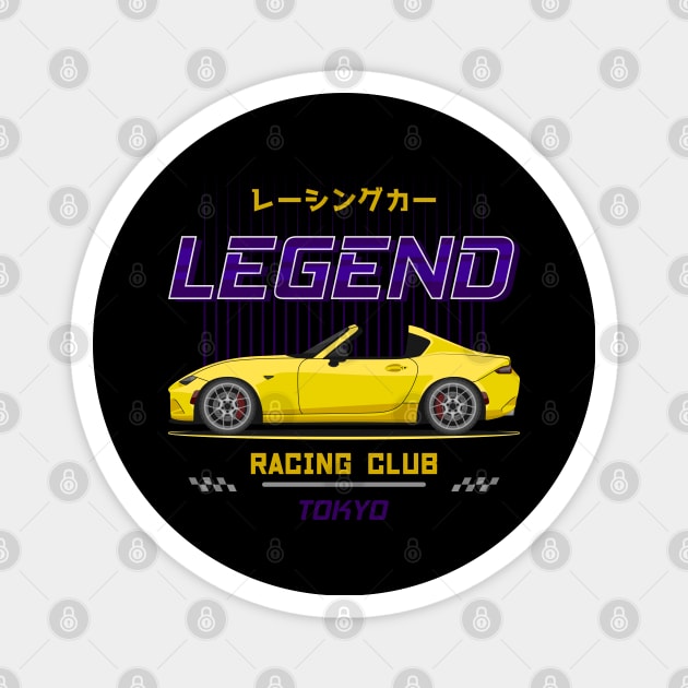 Tuner Yellow ND Miata Roadster JDM Magnet by GoldenTuners